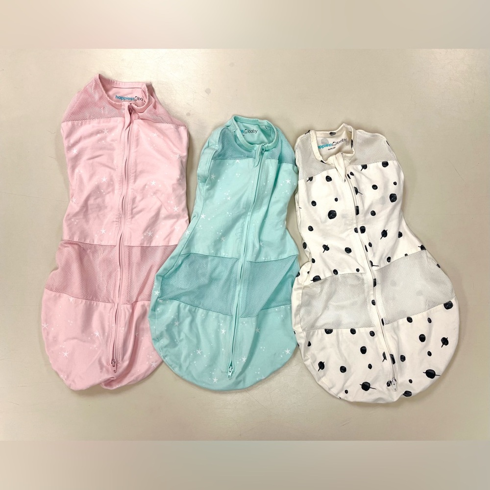 Set of Three Happiest Baby Snoo / Sleep Sacks in Small and Medium
